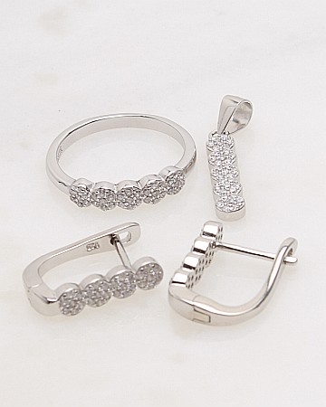 marimea 59 - Set argint si cubic zirconia cod 3-48299, gr5.8