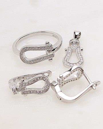 marimea 55 - Set argint si cubic zirconia cod 3-48304, gr7