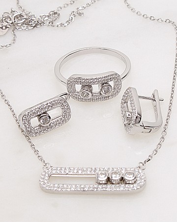 marimea 60 - Set argint si cubic zirconia cod 3-48318, gr9.4