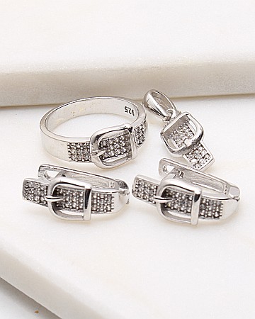 marimea 59 - Set argint si cubic zirconia cod 3-49551, gr9.3