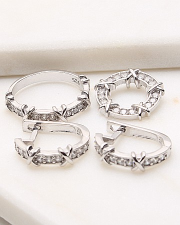 marimea 59 - Set argint si cubic zirconia cod 3-49557, gr9.4