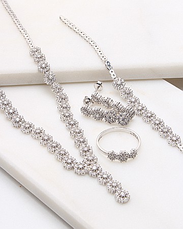 marimea 59 - Set argint si cubic zirconia cod 3-49602, gr28.1