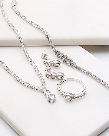 marimea 59 - Set argint si cubic zirconia cod 3-49603, gr30.1
