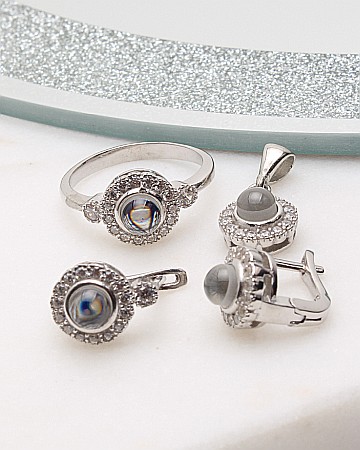marimea 56 - Set argint si cubic zirconia cod 3-50545, gr11.4