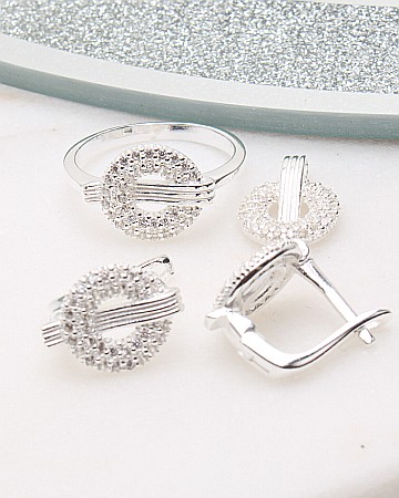 marimea 53 - Set argint si cubic zirconia cod 3-50615, gr7.8