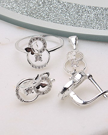 marimea 59 - Set argint si cubic zirconia cod 3-50617, gr8.1