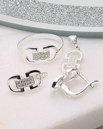 marimea 60 - Set argint si cubic zirconia cod 3-50620, gr7.4