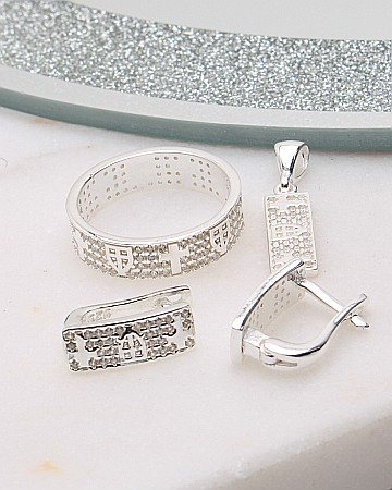 marimea 59 - Set argint si cubic zirconia cod 3-50624, gr8.8