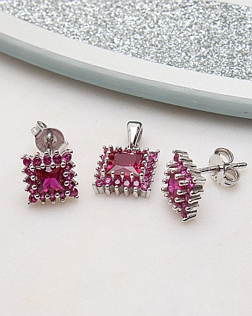 Seturi din argint si cubic zirconia - Set argint si cubic zirconia cod 3-50778, gr2.6
