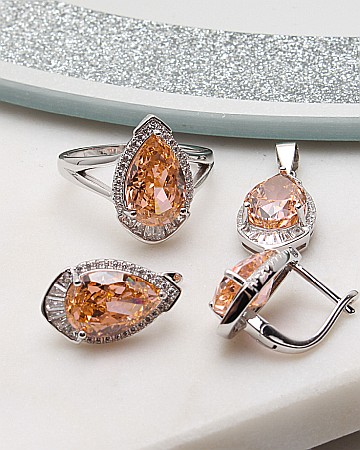 marimea 58 - Set argint si cubic zirconia cod 3-50898, gr13.1
