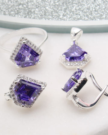 SETURI ARGINT - Set argint si cubic zirconia, gr12.1
