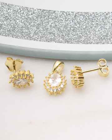 SETURI ARGINT - Set argint si cubic zirconia, gr2.2