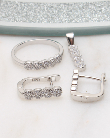marimea 54 - Set argint si cubic zirconia, gr5.6
