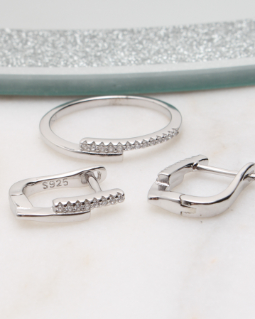 marimea 60 - Set argint si cubic zirconia, gr5