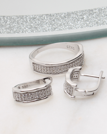 marimea 57 - Set argint si cubic zirconia, gr6.4
