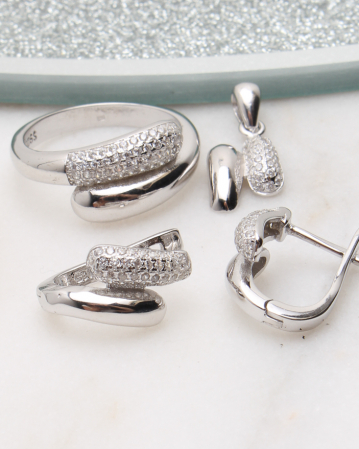 marimea 53 - Set argint si cubic zirconia, gr7.2