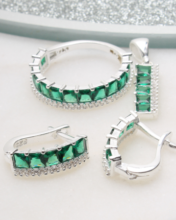 SETURI ARGINT - Set argint si cubic zirconia, gr7.4