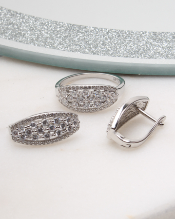 SETURI ARGINT - Set argint si cubic zirconia, gr7.4
