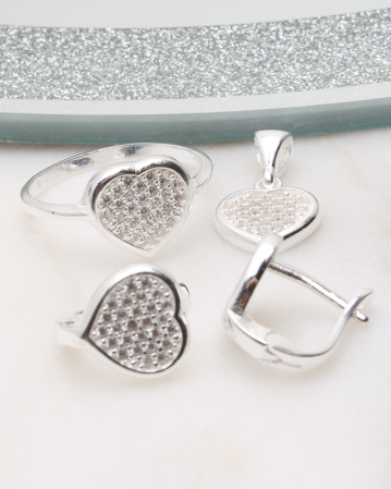 marimea 59 - Set argint si cubic zirconia, gr7.5