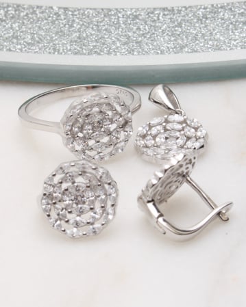 marimea 58 - Set argint si cubic zirconia, gr7.5