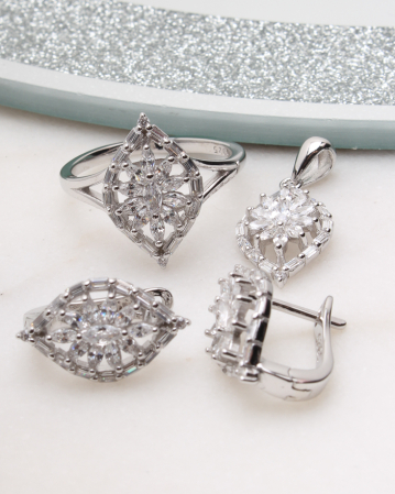 SETURI ARGINT - Set argint si cubic zirconia, gr8.2