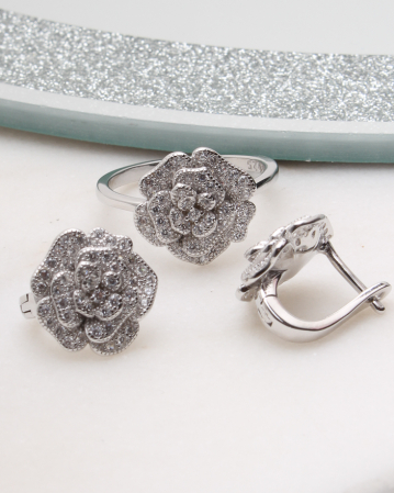SETURI ARGINT - Set argint si cubic zirconia, gr8.5