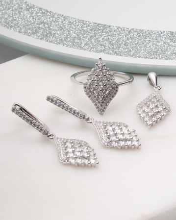 SETURI ARGINT - Set argint si cubic zirconia, gr9.4