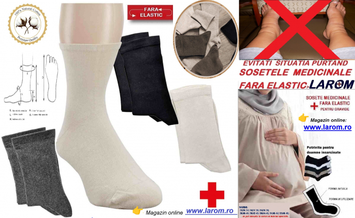 CIORAPI MEDICINALI FĂRĂ ELASTIC FLAUȘAȚI, PENTRU FEMEI GRAVIDE [7]