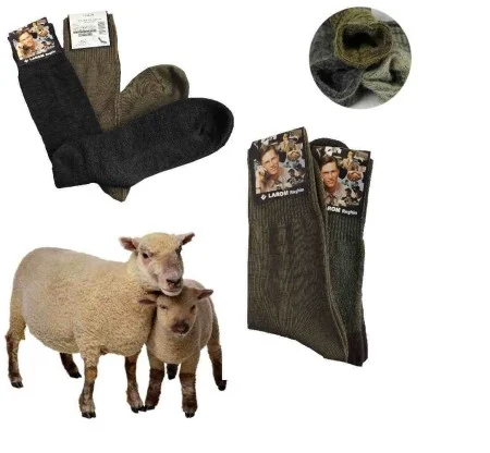 ȘOSETE / CIORAPI LÂNĂ  LUNGI ( ¾ - trei sferturi) FLAUȘATE (PLUȘATE) ÎN TALPĂ [13]