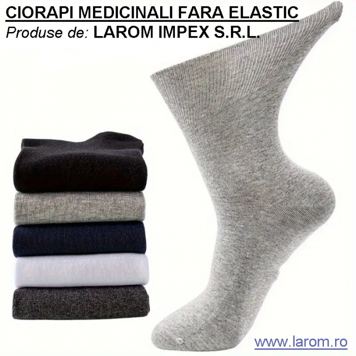 ȘOSETE MEDICINALE FĂRĂ ELASTIC DIN BUMBAC [4]