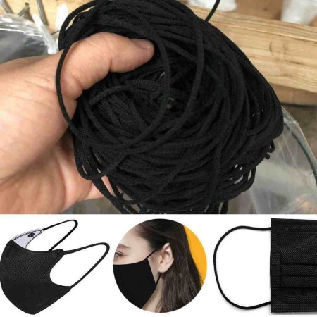 Diverse - ȘNUR ELASTIC ROTUND NEGRU PENTRU MĂȘTI