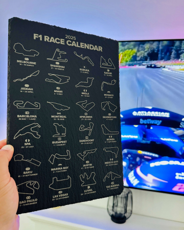 Colectia Ardezie - calendar formula 1 gravura piatra