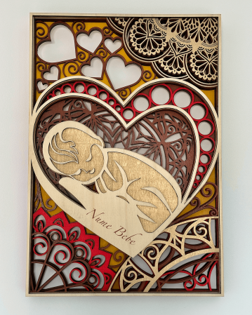 Botez - tablou personalizat 3d cadou bebe