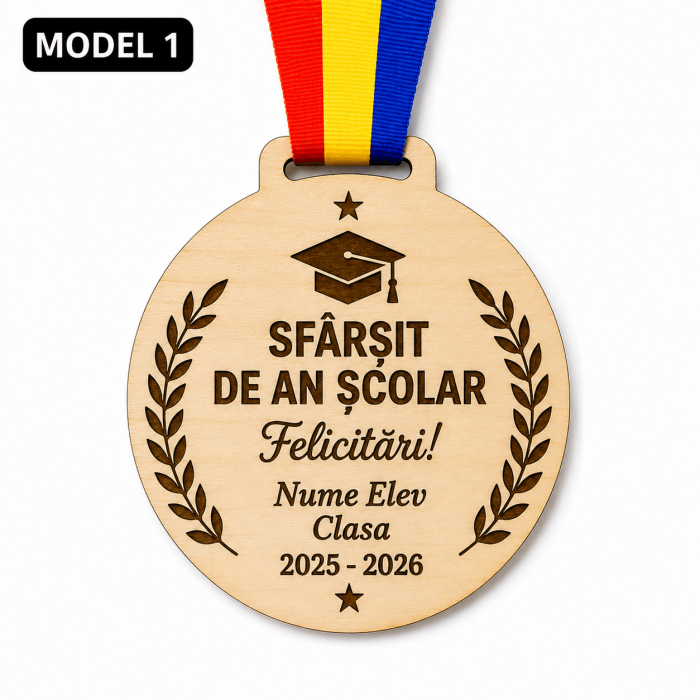 Medalie personalizata sfarsit de an scolar model 1-15 [2]