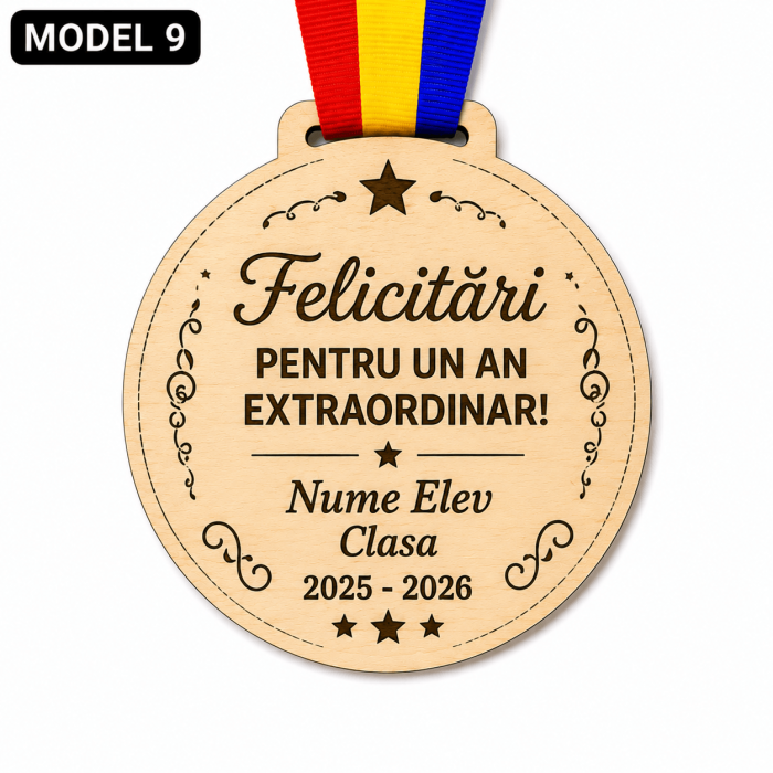 Medalie personalizata sfarsit de an scolar model 1-15 [10]