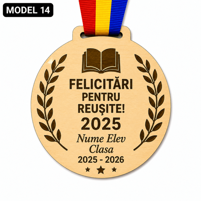 Medalie personalizata sfarsit de an scolar model 1-15 [15]