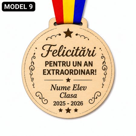 Medalie personalizata sfarsit de an scolar model 1-15 [9]