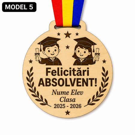 Medalie personalizata sfarsit de an scolar model 1-15 [5]