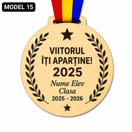 Medalie personalizata sfarsit de an scolar model 1-15 [15]
