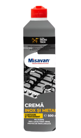 Solutii suprafete bucatarie - Crema Tratament Inox Si Metale 500ml, Misavan