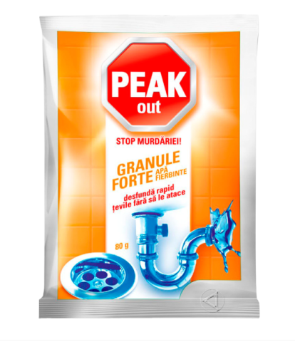 Solutii desfundat tevi - Granule Forte Peak Out Apa fierbinte, 80g