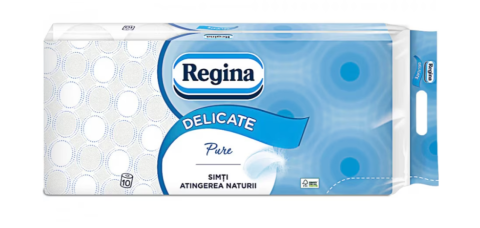 Hartie Igienica - Hartie igienica Regina Delicate Pure alba, 10 role/set, 3 straturi