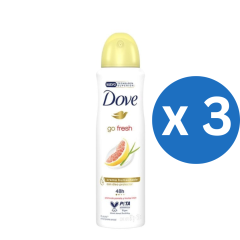 Deodorante & Antiperspirante - Pachet 3 x Dove spray deodorant,  Grapefruit si Lemongrass, 150 ml