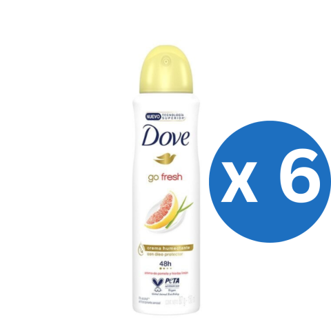 Deodorante & Antiperspirante - Pachet 6 x Dove spray deodorant,  Grapefruit si Lemongrass, 150 ml