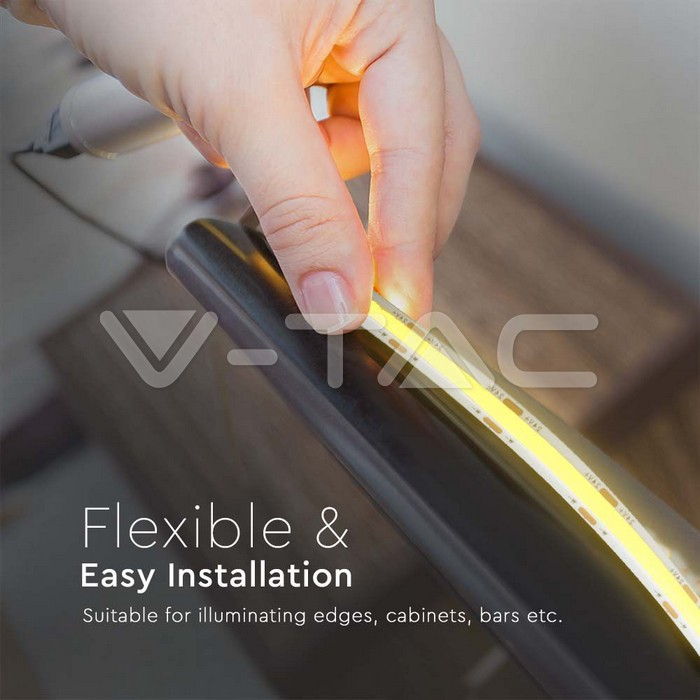 Bandă LED COB V-TAC CCT 3 în 1 24V 18W/m IP20 [8]