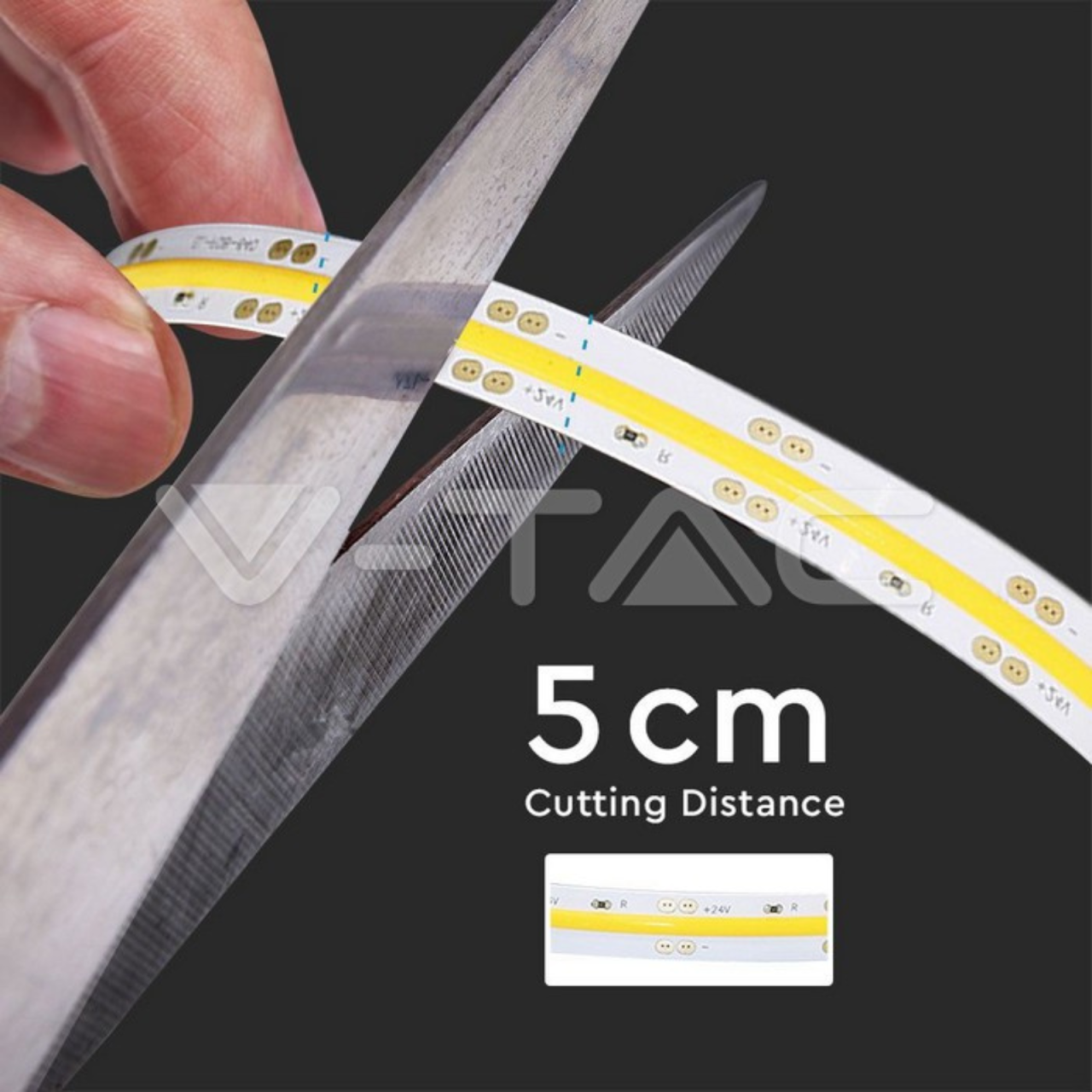 Bandă LED V-TAC SMD3528 120 LED/m 4000K IP20 [5]