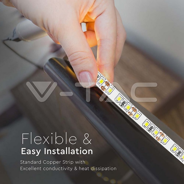 Bandă LED V-TAC SMD3528 120 LED/m 4000K IP20 [7]