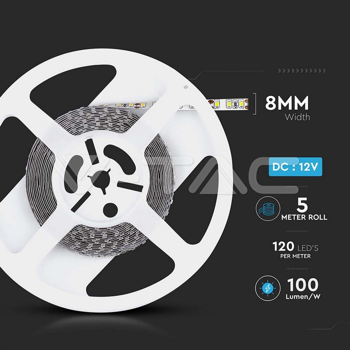 Bandă LED V-TAC SMD3528 120 LED/m 4000K IP20 [3]
