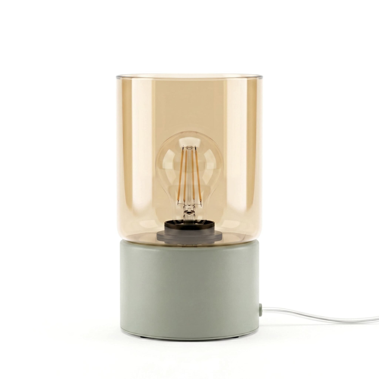 Lampă de masă Kaja VERA K-5984 verde salvie cu sticlă chihlimbar [3]