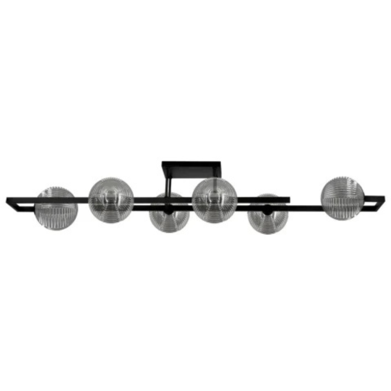 Plafonieră Kaja TORES K-5772 negru cu sticlă grafit 6xG9 [2]